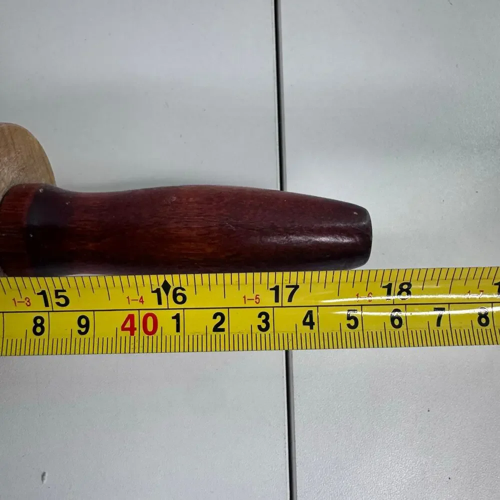 Vintage Wooden Rolling Pin Farmhouse Baking Kitchen Decor Primitive Two Tone